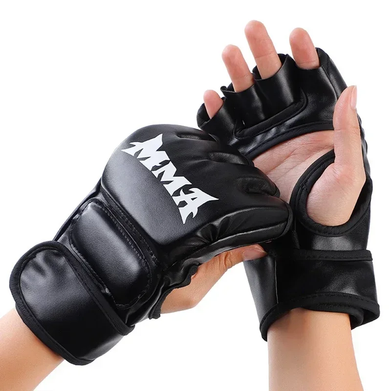 Motorcycle Glove Knuckle - قفازات تدريب الملاكمة الاحترافية نصف الأصابع