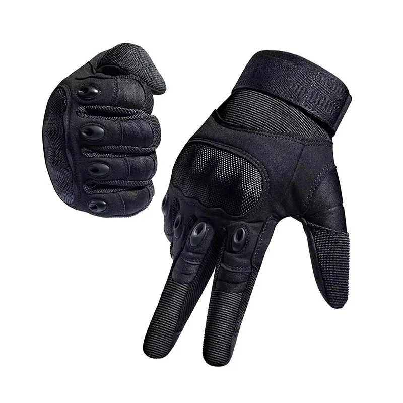 Motorcycle Glove Knuckle - قفازات تكتيكية كاملة الأصابع للرجال تعمل
