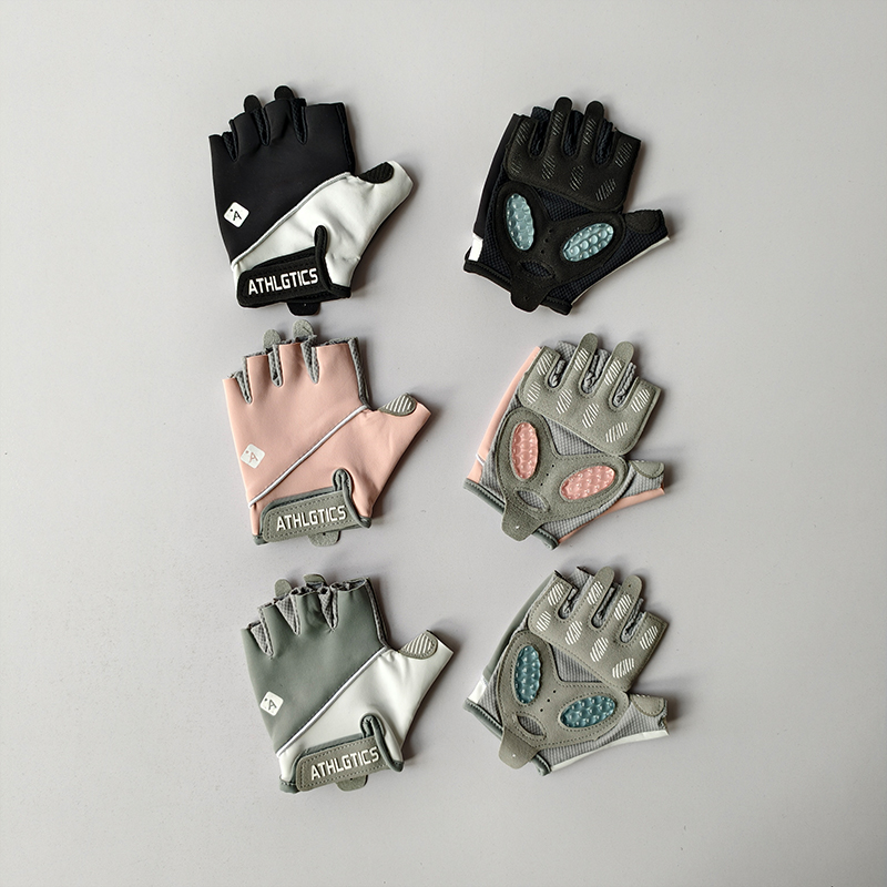 Cycling Glove Padded - قفازات اللياقة البدنية النسائية نصف اصبع