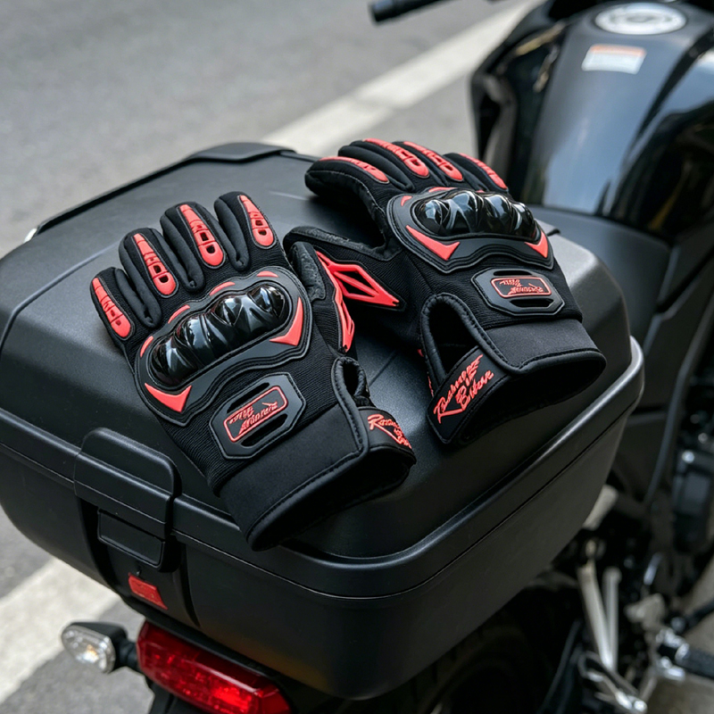 Motorcycle Glove Knuckle - قفازات رجالية للدراجات النارية صيفية شبكية