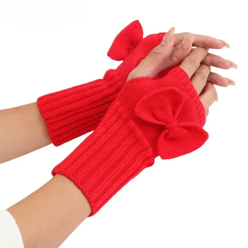 Fingerless Glove Knit - قفازات محبوكة بدون أصابع - دافئة
