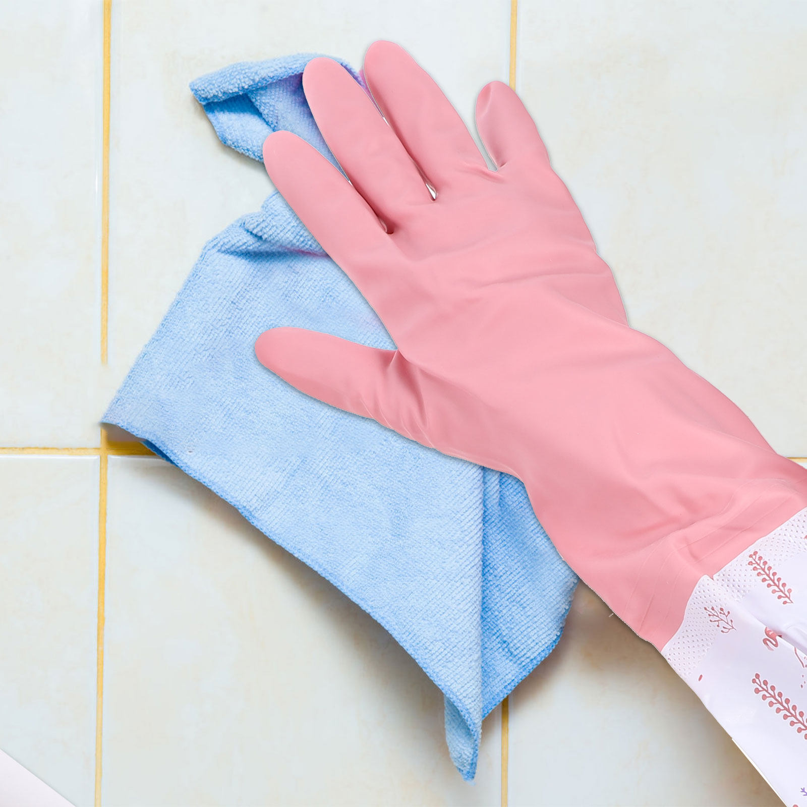 Dish Glove Rubber - زوجان من القفازات المقاومة للماء لغسل