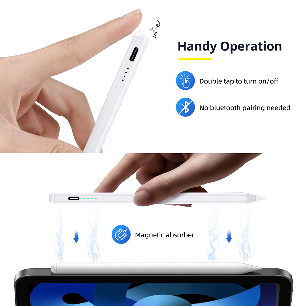 قلم ستايلس قابل لإعادة الشحن ل - مراجعة Touchscreen Glove Capacitive وسعره