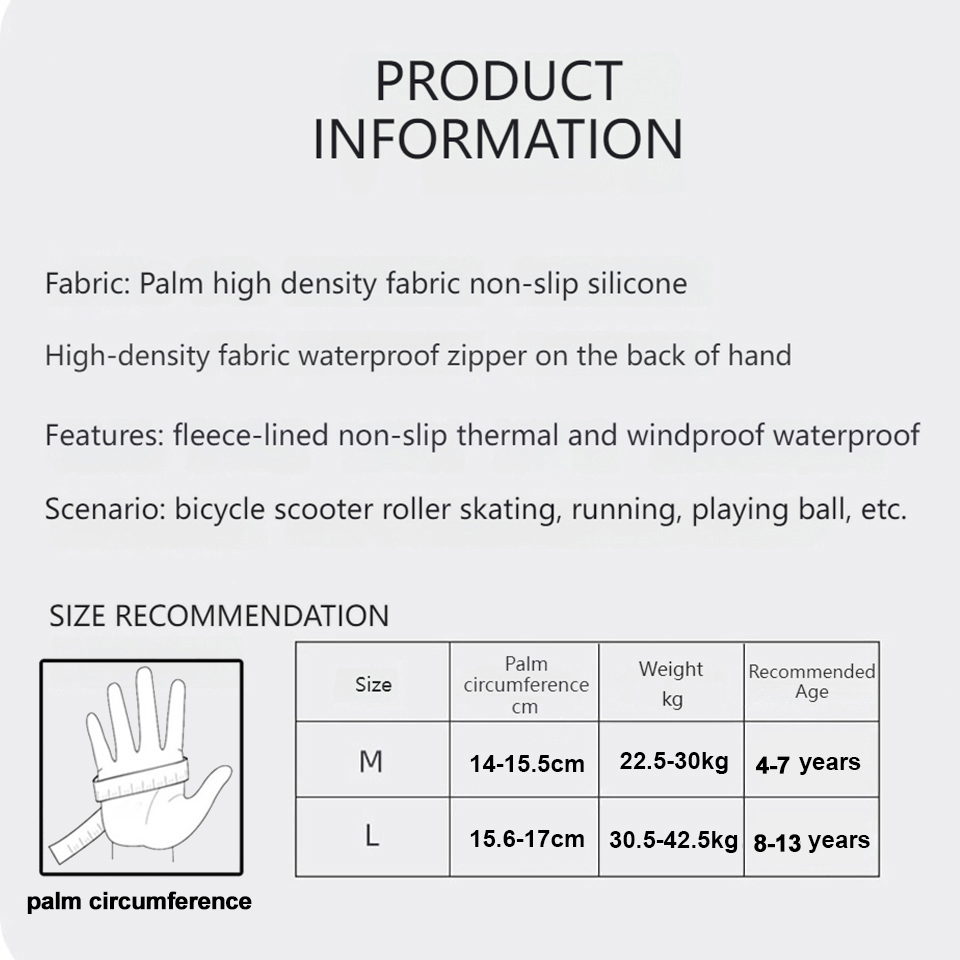 GTUBIKE قفازات الأطفال الدافئة - مراجعة Ski Glove Waterproof وسعره