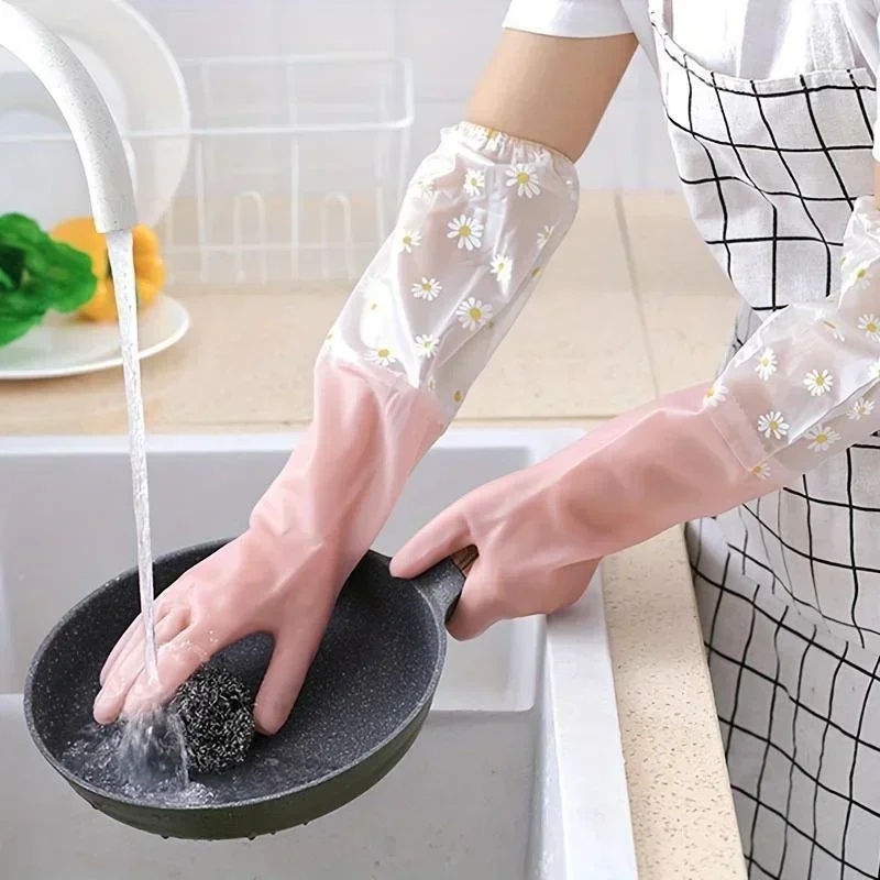 قفازات مطاطية طويلة الأكمام لل - مراجعة Rubber Glove Cleaning وسعره