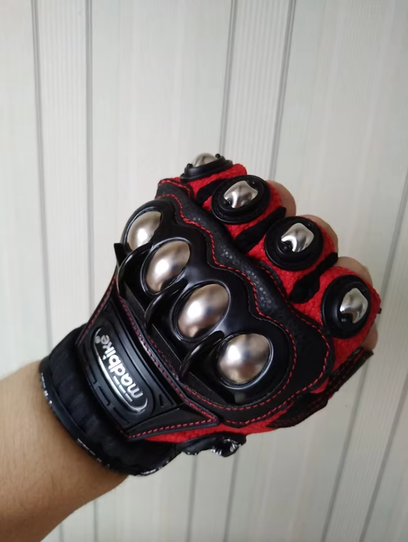 قفازات تكتيكية فولاذية للسلامة - مراجعة Motorcycle Glove Knuckle وسعره