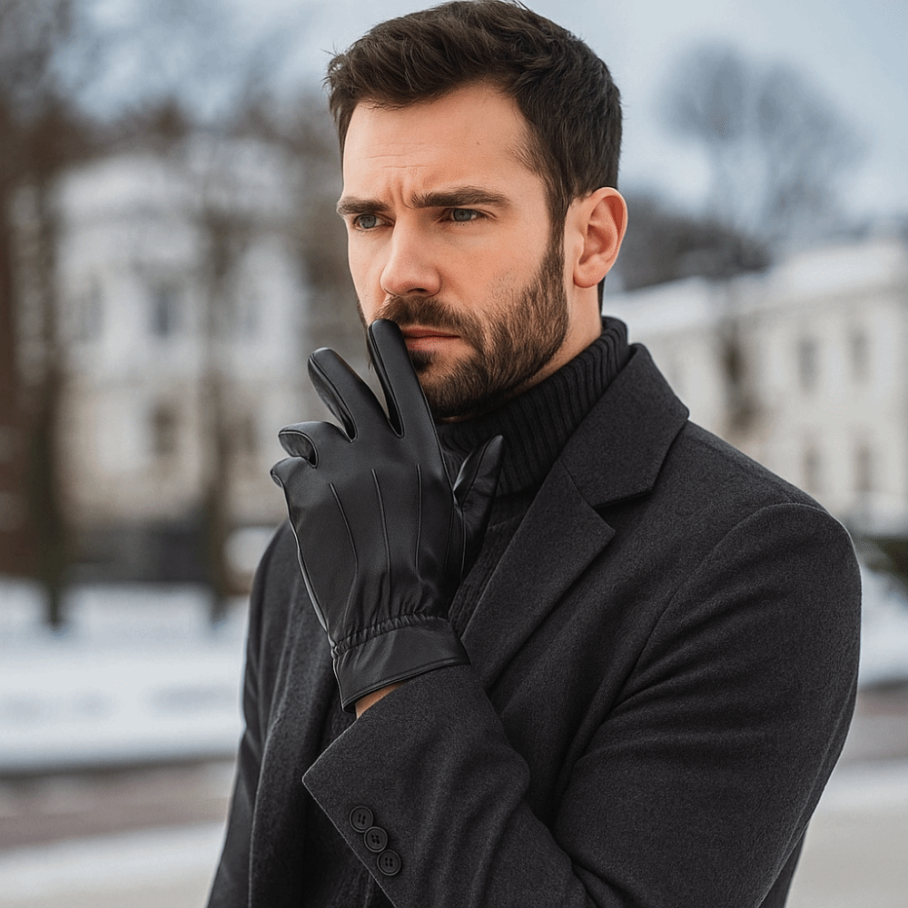 قفازات قيادة سوداء عصرية، قفاز - مراجعة Leather Driving Glove وسعره
