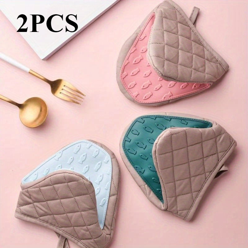 قطعتان من وسادات السيليكون |   - مراجعة Oven Mitt Silicone وسعره