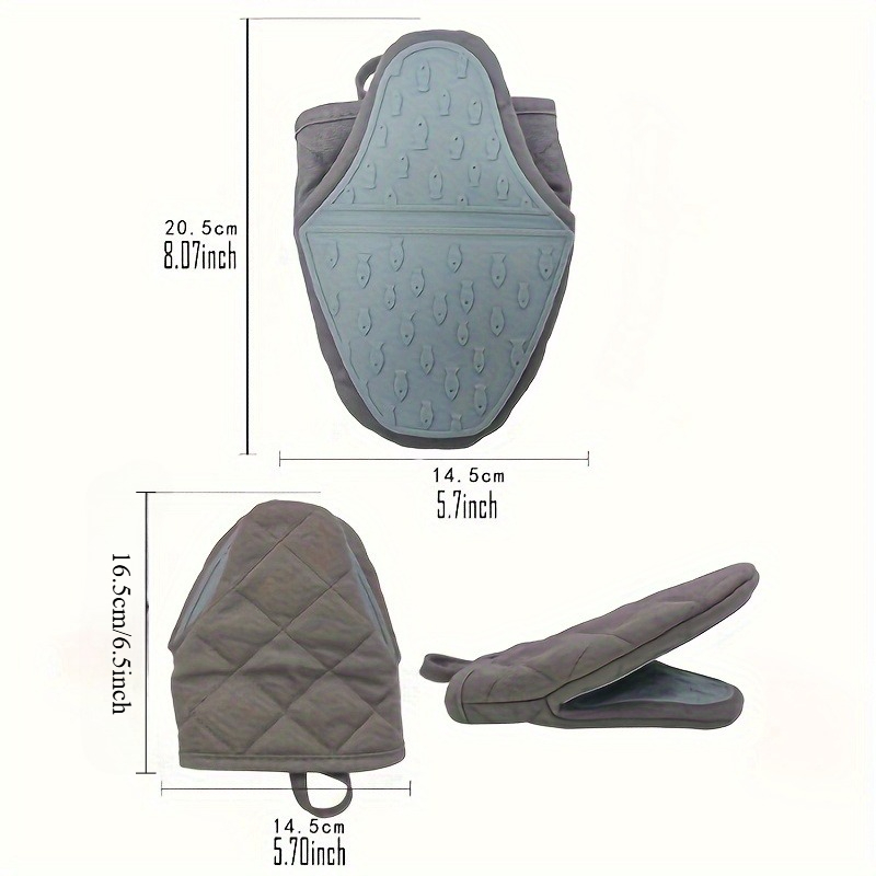 قطعتان من وسادات السيليكون |   - مراجعة Oven Mitt Silicone وسعره