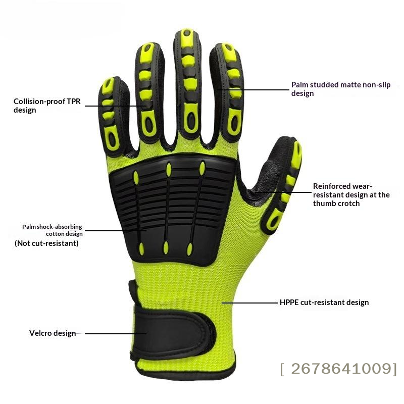 ⚑ قفازات عمل مقاومة للقطع ومضا - مراجعة Work Glove Impact وسعره