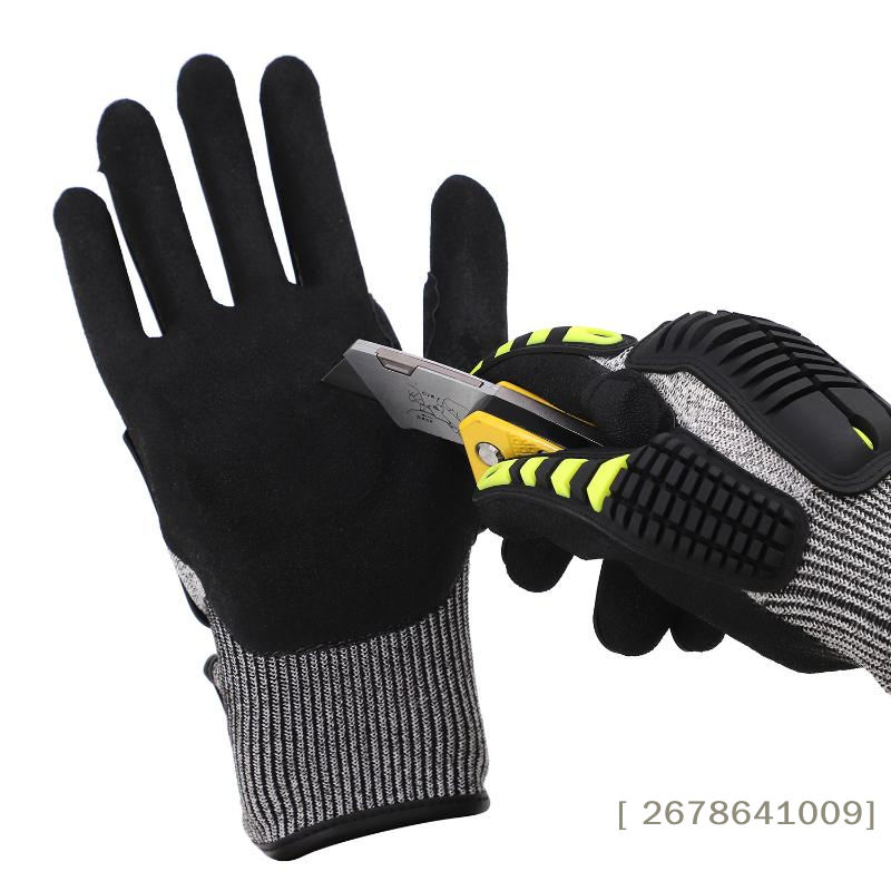 ⚑ قفازات عمل مقاومة للقطع ومضا - مراجعة Work Glove Impact وسعره