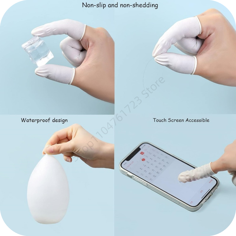 100 قطعة من أغطية الأصابع المط - مراجعة Latex Disposable Glove وسعره