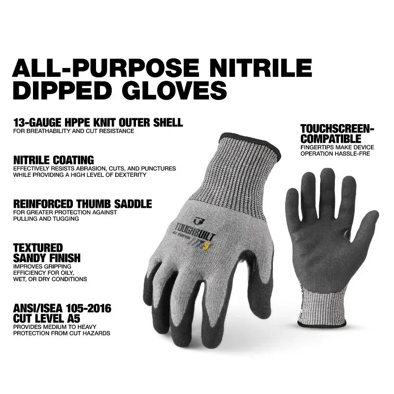 ToughBuilt TB-P2-112-5-L النتر - مراجعة Cut Resistant Glove وسعره